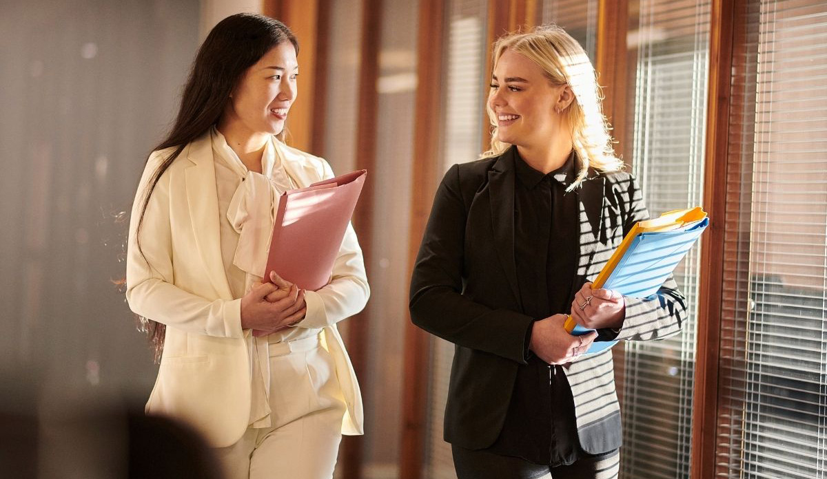 Legal professional analyzing data