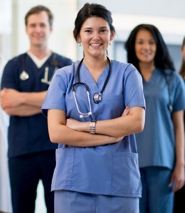 Doctor reviewing practice financial reports on a tablet